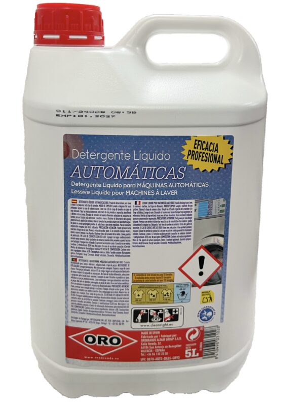 DETERGENTE LAVADORA ORO 5L