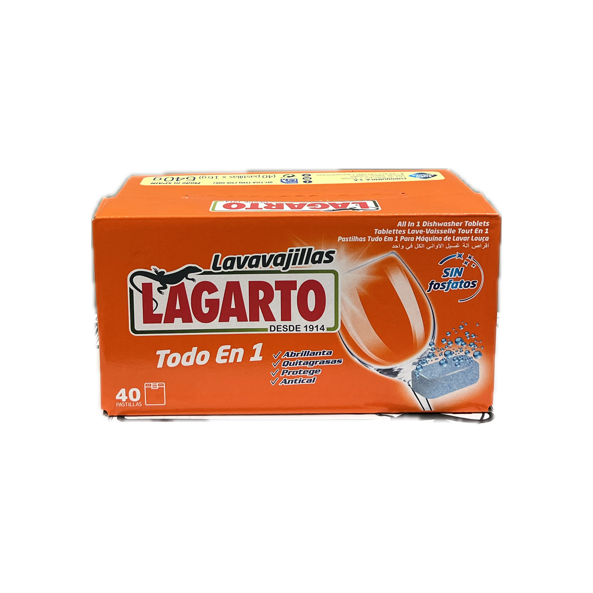 PASTILLAS LAVAVAJILLAS LAGARTO 40 UND